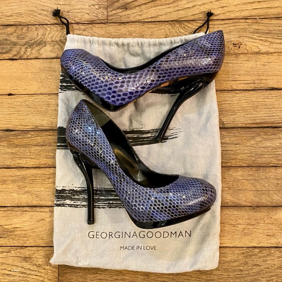 GEORGINA GOODMAN Snakeskin Leather Pumps - Picture 3 of 12